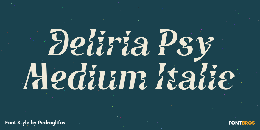 Deliria Psy Medium Italic Poster
