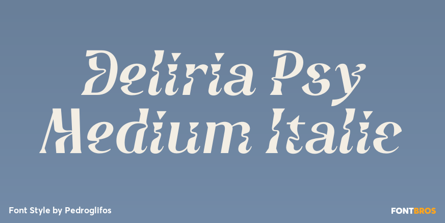 Deliria Psy Medium Italic Poster