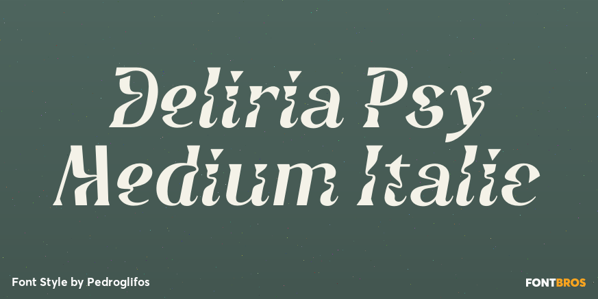 Deliria Psy Medium Italic Poster