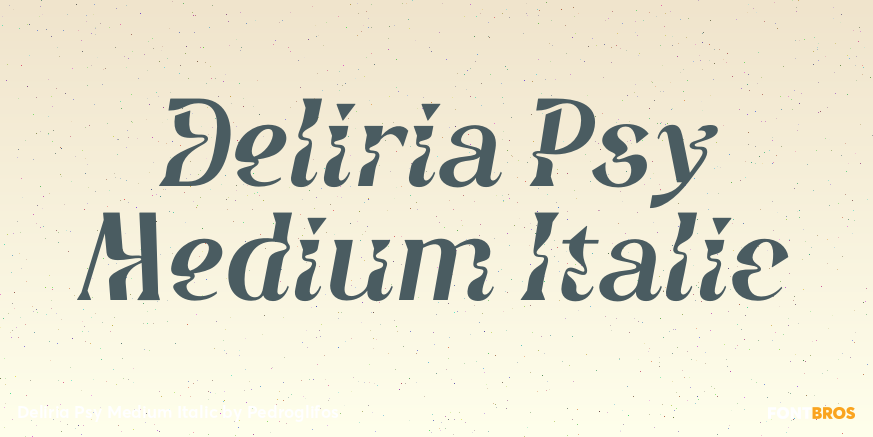 Deliria Psy Medium Italic Poster
