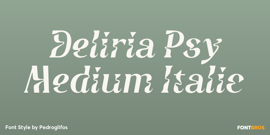 Deliria Psy Medium Italic Poster