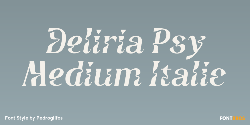Deliria Psy Medium Italic Poster