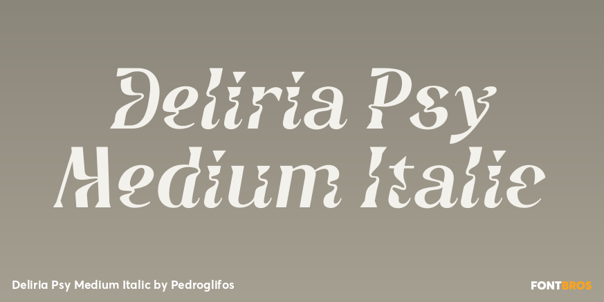 Deliria Psy Medium Italic Poster