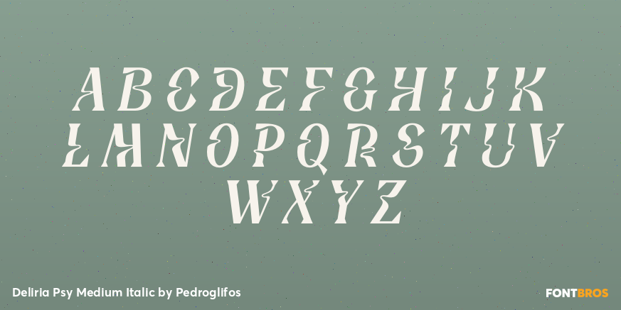 Deliria Psy Medium Italic Font Poster #2
