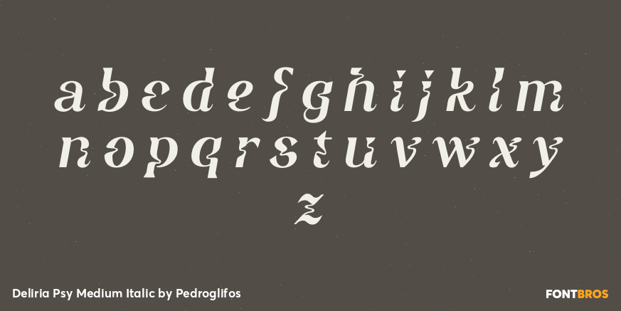 Deliria Psy Medium Italic Font Poster #3