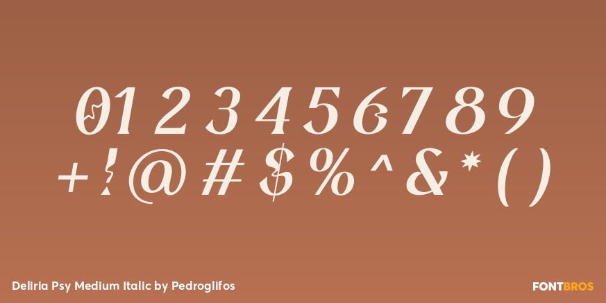 Deliria Psy Medium Italic Font Poster #4