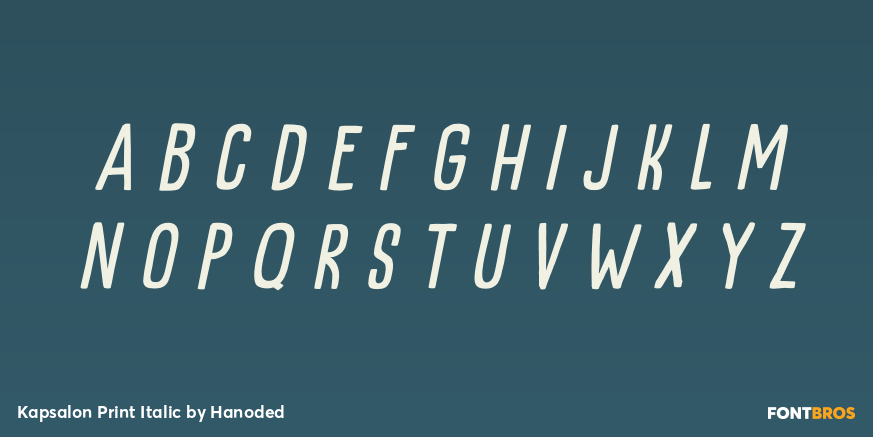 Kapsalon Print Italic Font Poster #2