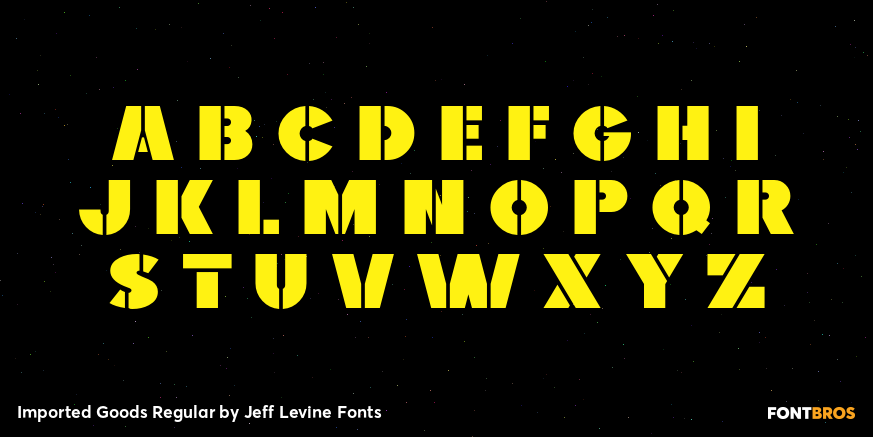 Imported Goods Regular Font Poster #3