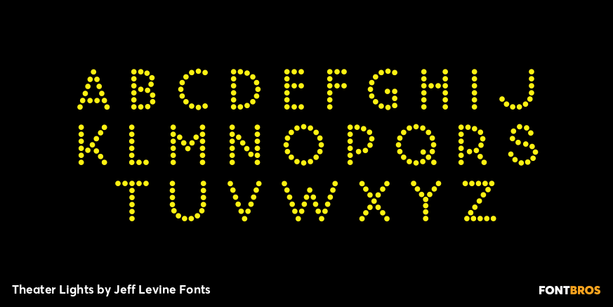 Theater Lights Font Poster #2