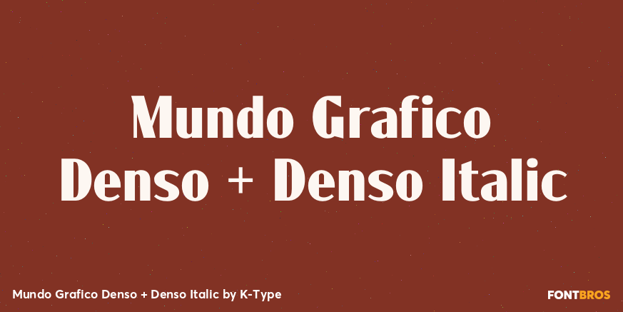 Mundo Grafico Denso + Denso Italic Poster