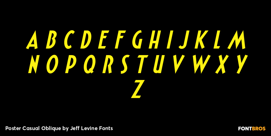 Poster Casual Oblique Font Poster #2