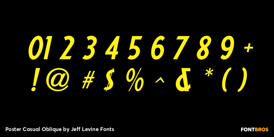 Poster Casual Oblique Font Poster #4