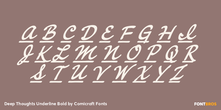 Deep Thoughts Underline Bold Font Poster #2