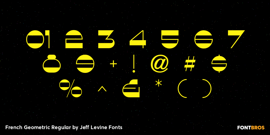 French Geometric Regular Font Poster #4