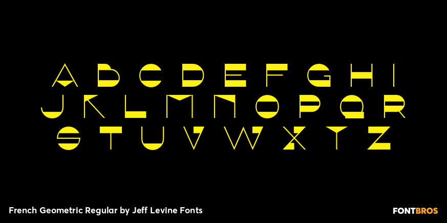 French Geometric Regular Font Poster #1