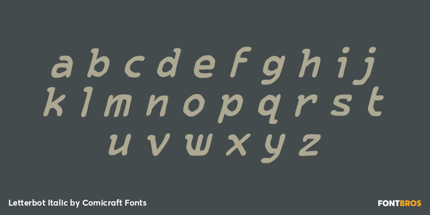 Letterbot Italic Font Poster #3