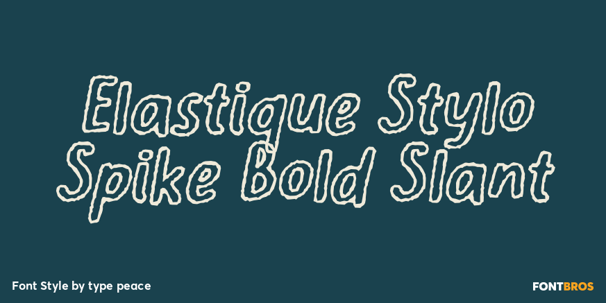 Elastique Stylo Spike Bold Slant Poster