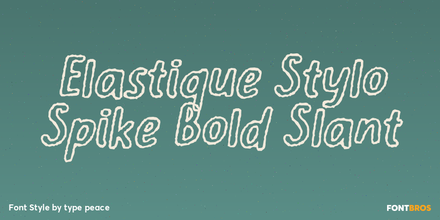 Elastique Stylo Spike Bold Slant Poster