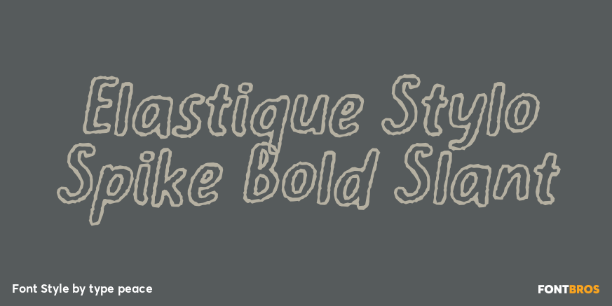 Elastique Stylo Spike Bold Slant Poster