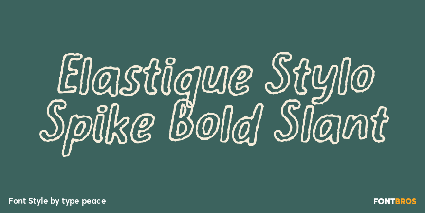 Elastique Stylo Spike Bold Slant Poster