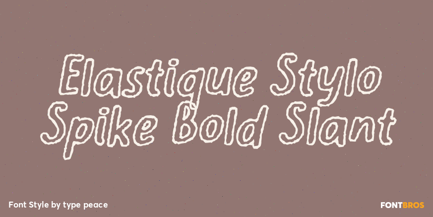 Elastique Stylo Spike Bold Slant Poster