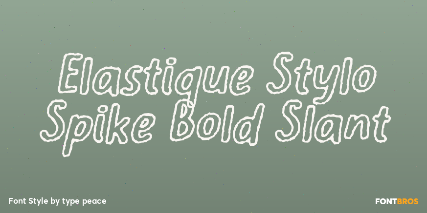 Elastique Stylo Spike Bold Slant Poster