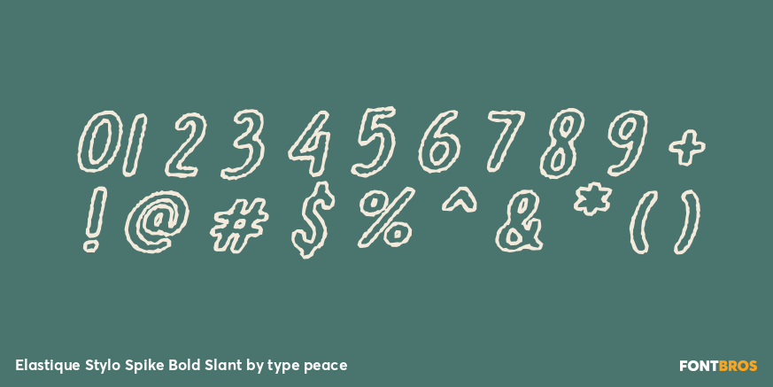 Elastique Stylo Spike Bold Slant Font Poster #1