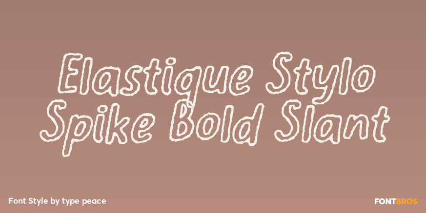 Elastique Stylo Spike Bold Slant Poster