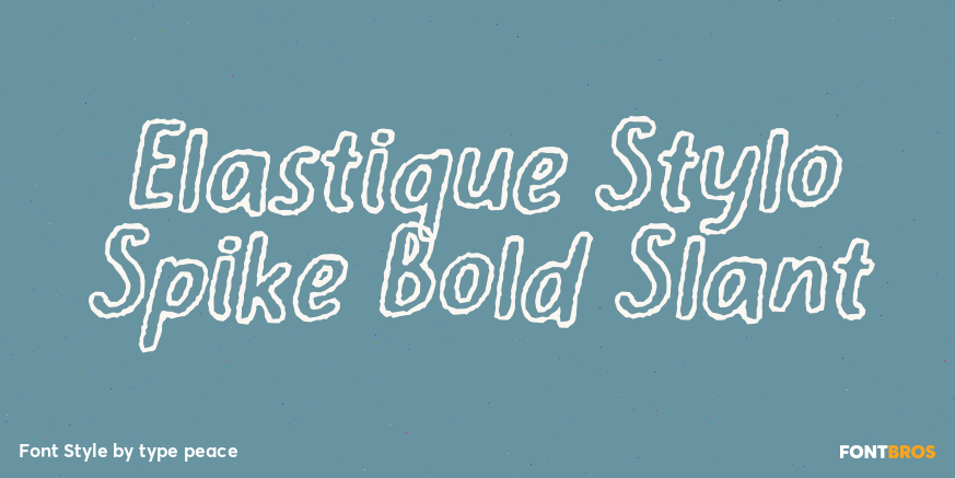 Elastique Stylo Spike Bold Slant Poster