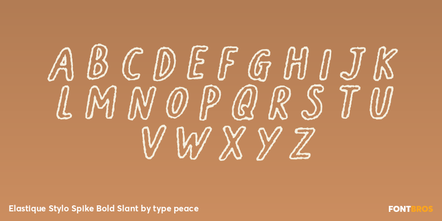 Elastique Stylo Spike Bold Slant Font Poster #2