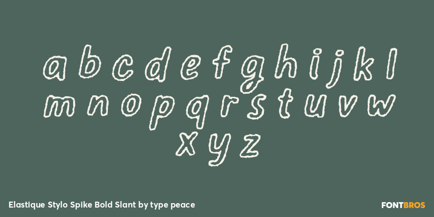Elastique Stylo Spike Bold Slant Font Poster #3
