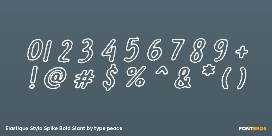 Elastique Stylo Spike Bold Slant Font Poster #4