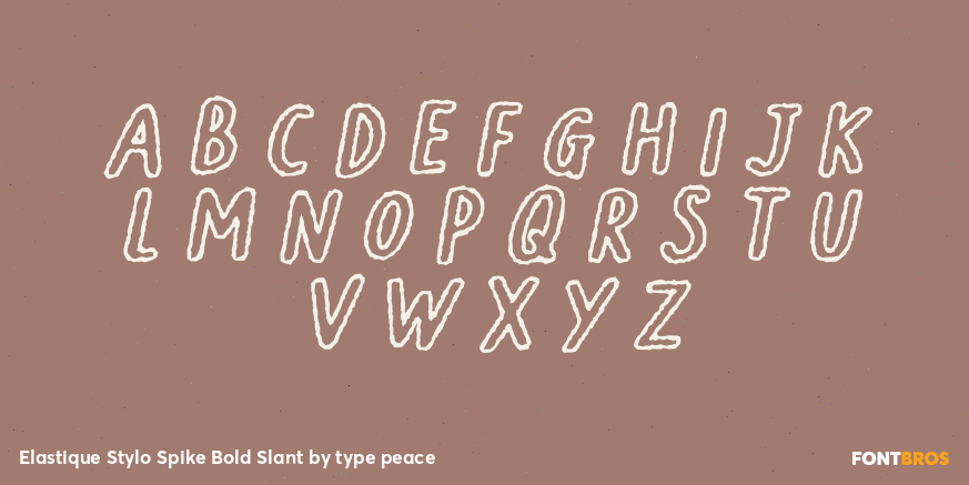 Elastique Stylo Spike Bold Slant Font Poster #1