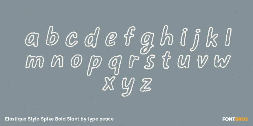 Elastique Stylo Spike Bold Slant Font Poster #1