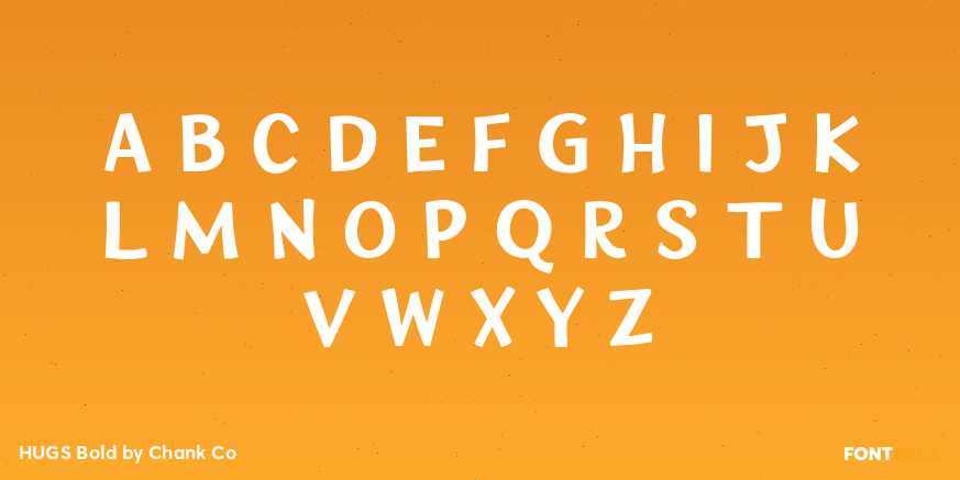 HUGS Bold Font Poster #2