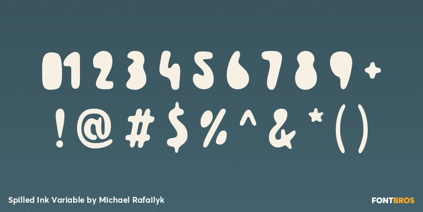 Spilled Ink Variable Font Poster #1