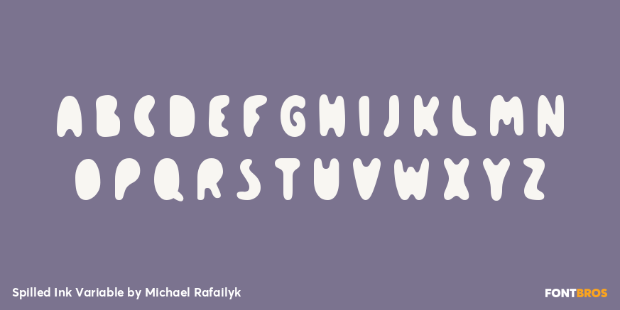 Spilled Ink Variable Font Poster #2