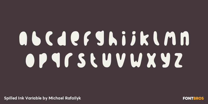 Spilled Ink Variable Font Poster #3