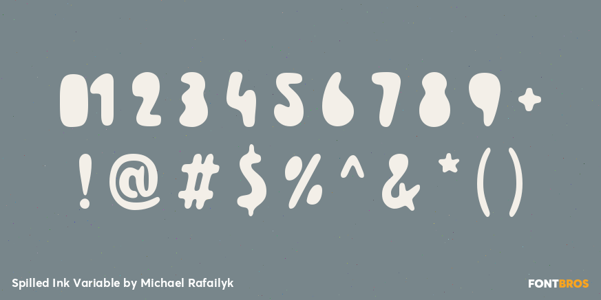 Spilled Ink Variable Font Poster #4