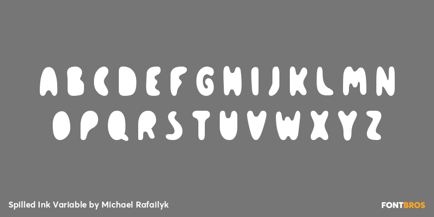 Spilled Ink Variable Font Poster #1