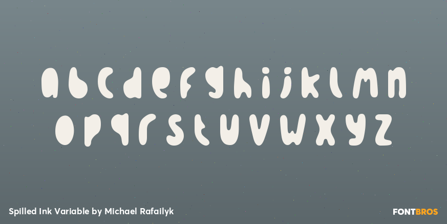 Spilled Ink Variable Font Poster #1