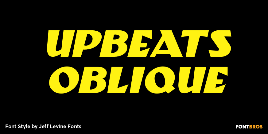 Upbeats Oblique Font Poster #1