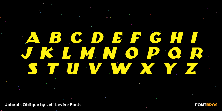 Upbeats Oblique Font Poster #2