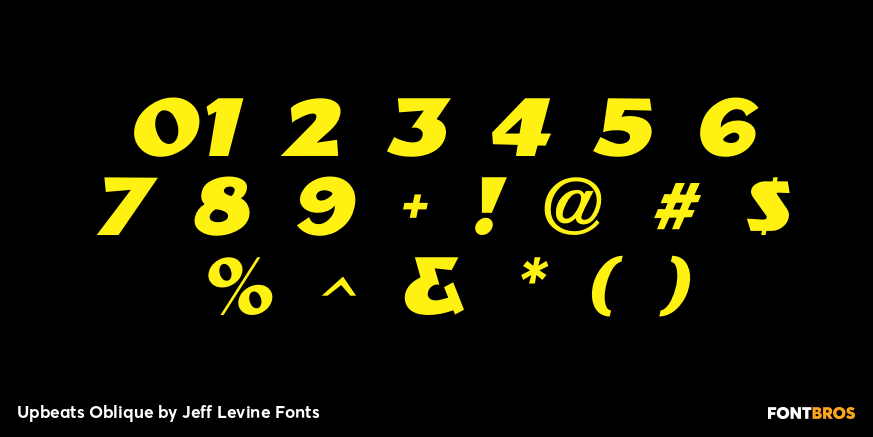 Upbeats Oblique Font Poster #4