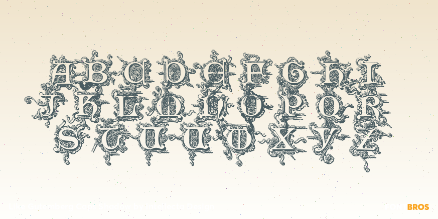 Like Gutemberg Caps Shadow Font Poster #2