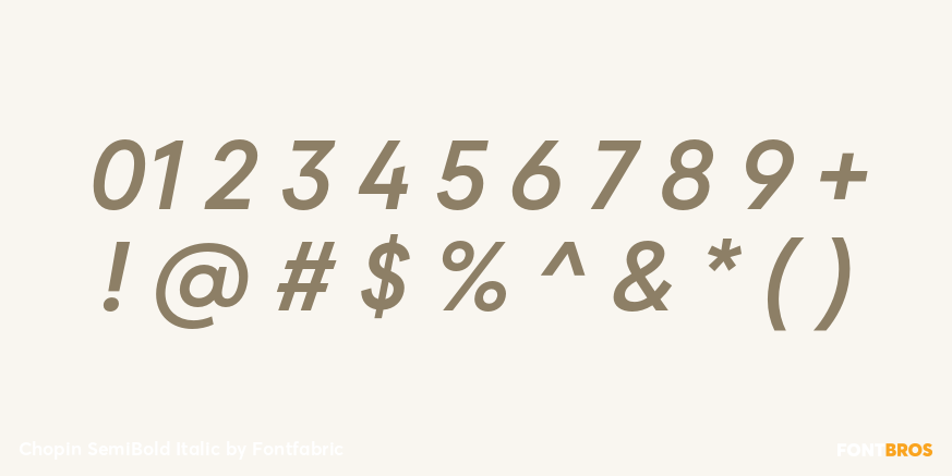 Chopin SemiBold Italic Font Poster #4