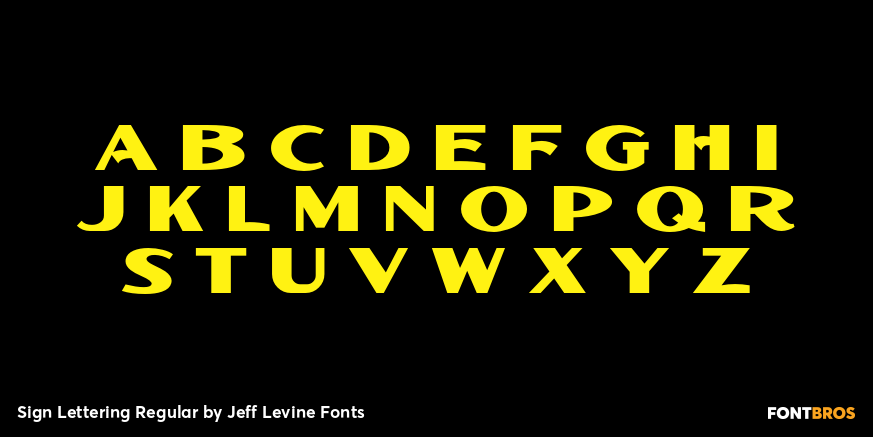 Sign Lettering Regular Font Poster #1