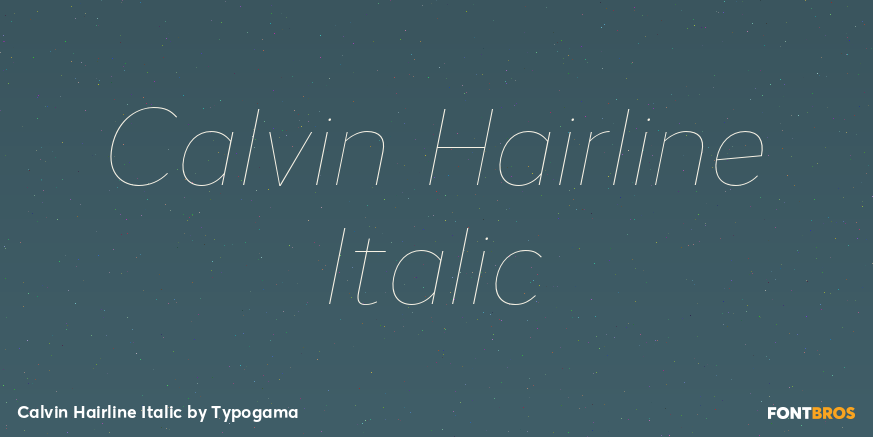 Calvin Hairline Italic Font Poster #1