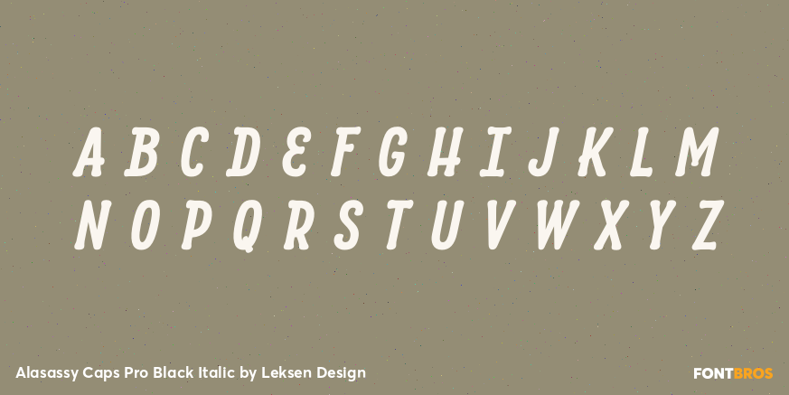 Alasassy Caps Pro Black Italic Font Poster #2