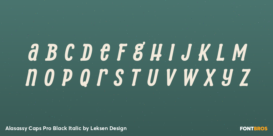 Alasassy Caps Pro Black Italic Font Poster #3